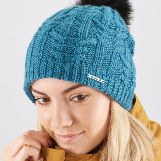 Picture of SALOMON kapa LC15926 IVY BEANIE Mallard Blue