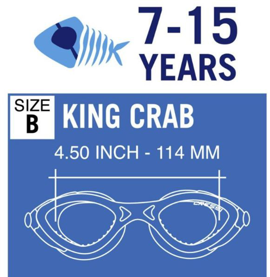 CRESSI otr plavalna očala DE202263 KING CRAB light blue