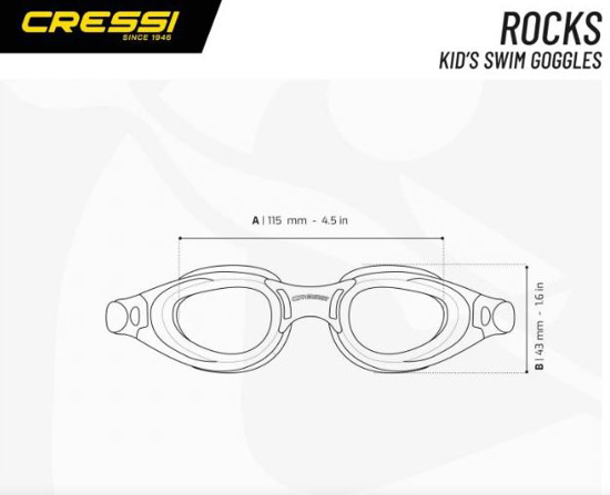 CRESSI otr plavalna očala DE201360 ROCKS clear