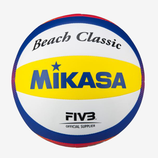 MIKASA žoga za odbojko BV552C-WYBR BEACH CLASSIC yellow blue white