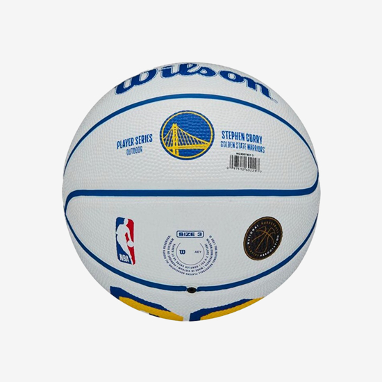 WILSON košarkarska žoga WZ4007401 NBA PLAYER ICON STEPHEN CURRY GOLDEN STATE WARRIORS MINI BALL yellow white