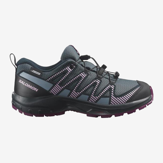 SALOMON otr pohodni copati 475681 XA PRO V8 CSWP J neptune/carbon/plum caspia