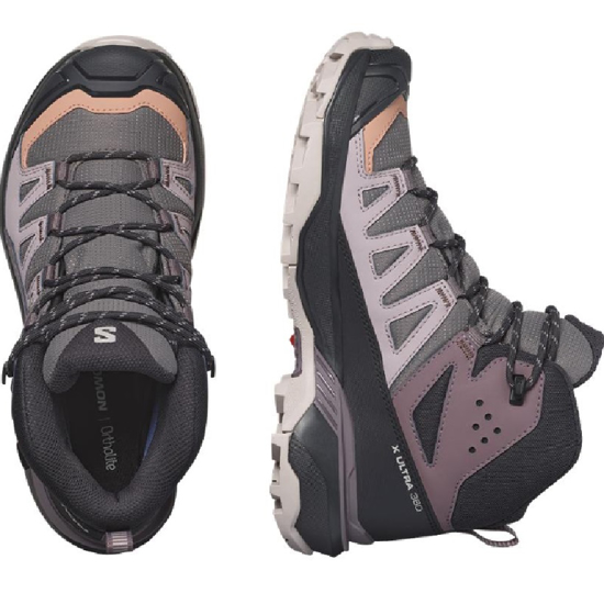 SALOMON ž pohodni čevlji 474487 X ULTRA 360 MID plum kitten/phantom/cork