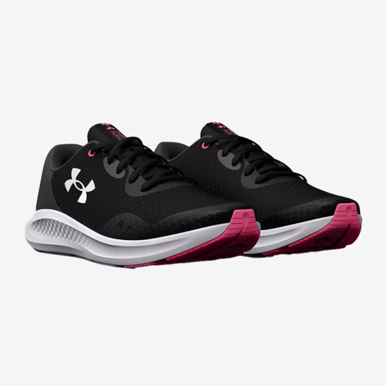 UNDER ARMOUR otr copati 3025011-001 GIRL'S GRADE SCHOOL UA CHARGED PRSUIT 3 RUNNING SHOES black jet gray white