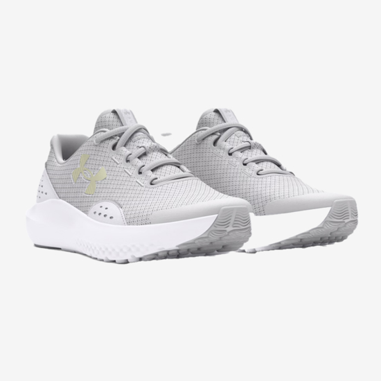 UNDER ARMOUR otr copati 3027108-100 GIRL'S GRADE SCHOOL UA SURGE 4 RUNNING SHOES halo gray white iridescent