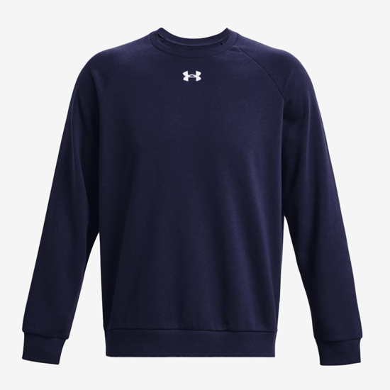 UNDER ARMOUR m pulover 1379755-410 RIVAL FLEECE CREW midnight navy white