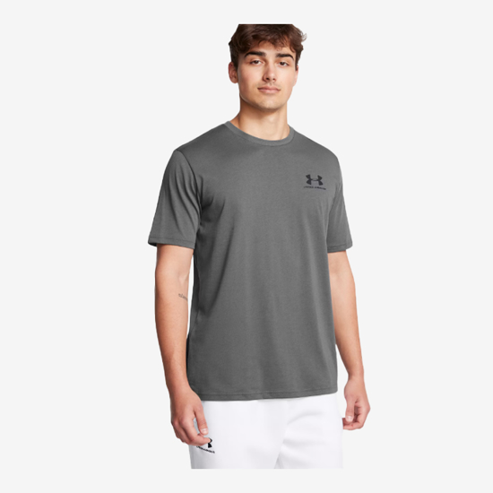 UNDER ARMOUR m majica 1326799-025 UA LEFT CHEST LOGO SHORT SLEEVE castlerock black