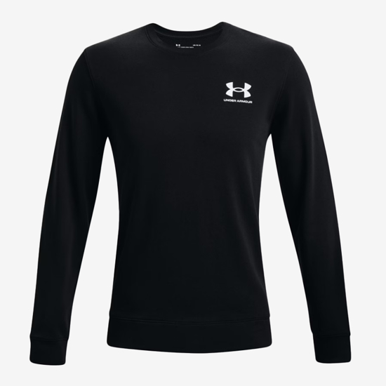 UNDER ARMOUR m pulover 1370404-001 RIVAL TERRY CREW black onyx white