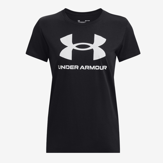 UNDER ARMOUR ž majica 1356305-001 RIVAL LOGO black white