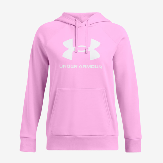 UNDER ARMOUR ž kapucar 1379501-638 RIVAL FLEECE BIG LOGO HOODIE stellar pink white