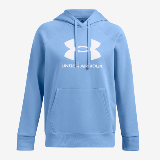 UNDER ARMOUR ž kapucar 1379501-465 RIVAL FLEECE BIG LOGO HOODIE horizon blue white