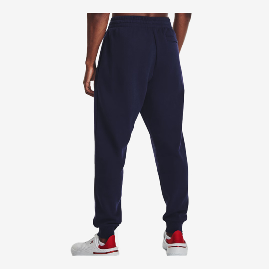 UNDER ARMOUR m hlače 1379774-410 RIVAL FLEECE JOGGERS midnight navy