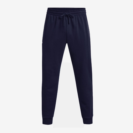 UNDER ARMOUR m hlače 1379774-410 RIVAL FLEECE JOGGERS midnight navy