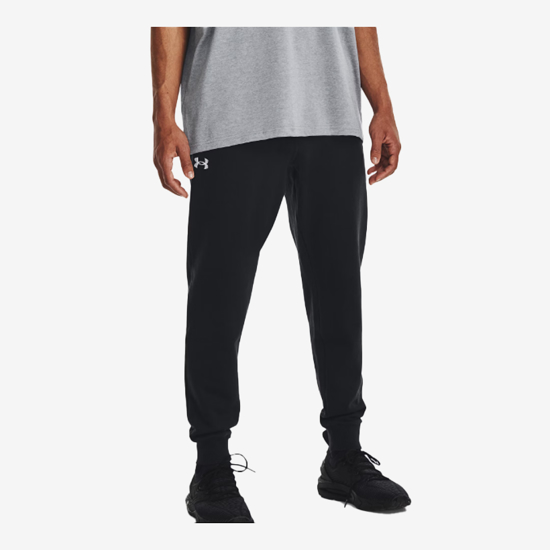 UNDER ARMOUR m hlače 1379774-001 RIVAL FLEECE JOGGERS black