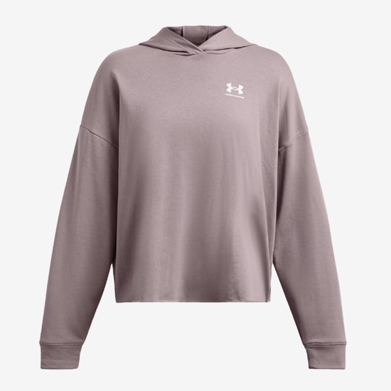 UNDER ARMOUR ž kapucar 1382736-015 RIVAL TERRY OVERSIZED HOODIE tetra gray white