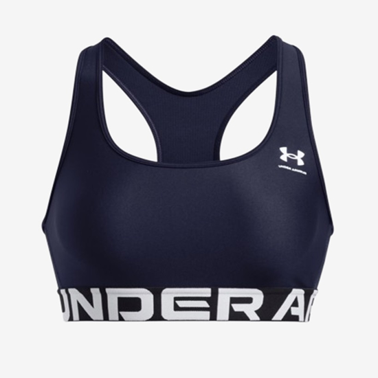 UNDER ARMOUR ž trening top 1383544-410 HEATGEAR ARMOUR MID BRANDED SPORTS BRA midnight navy white