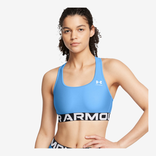 UNDER ARMOUR ž trening top 1383544-465 HEATGEAR ARMOUR MID BRANDED SPORTS BRA horizon blue white