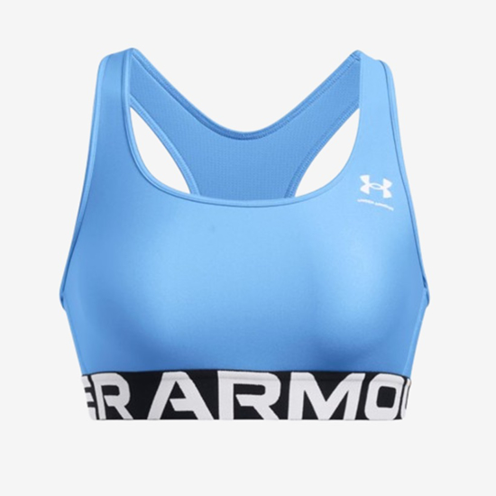 UNDER ARMOUR ž trening top 1383544-465 HEATGEAR ARMOUR MID BRANDED SPORTS BRA horizon blue white