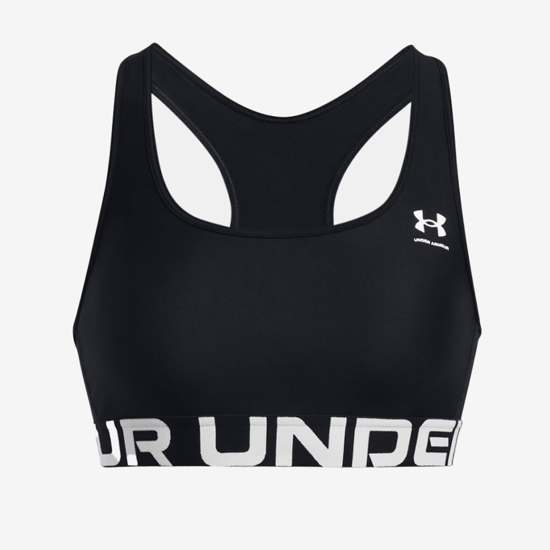 UNDER ARMOUR ž trening top 1383544-001 HEATGEAR ARMOUR MID BRANDED SPORTS BRA black white