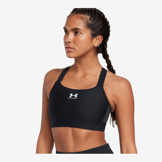 UNDER ARMOUR ž trening top 1379195-002 HEATGEAR ARMOUR HIGH SPORTS BRA black white