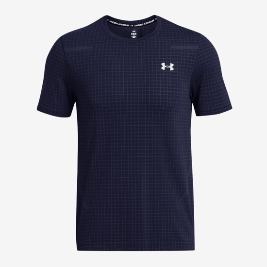 UNDER ARMOUR m majica 1376921-410 VANISH SEAMLES GRID SHORT SLEEVE midnight navy mod gray