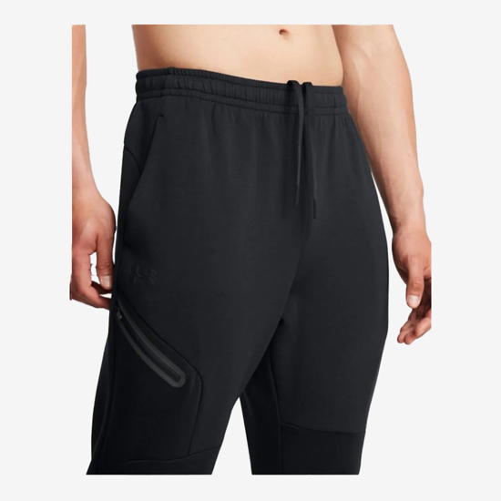 UNDER ARMOUR m hlače 1389353-001 UNSTOPPABLE FLEECE PANTS black