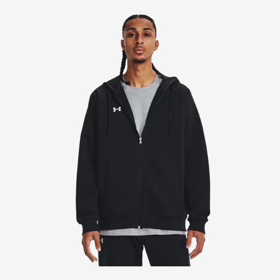 UNDER ARMOUR m jopica 1379767-001 RIVAL FLEECE FULL-ZIP black white