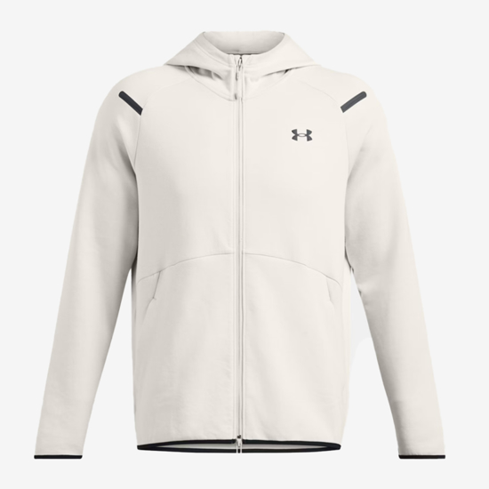 UNDER ARMOUR m jopica 1389352-110 UNSTOPPABLE FLEECE FULL-ZIP HOODIE summit white black