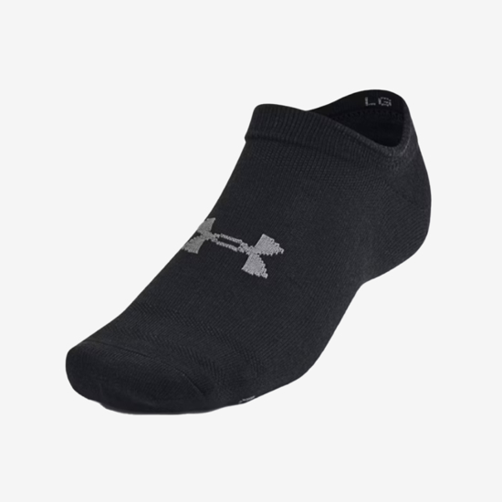 UNDER ARMOUR nogavice 1382611-001 ESSENTIAL 6-PACK NO-SHOW SOCKS black