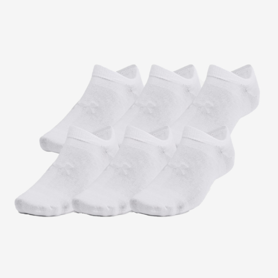 UNDER ARMOUR nogavice 1382611-100 ESSENTIAL 6-PACK NO-SHOW SOCKS white