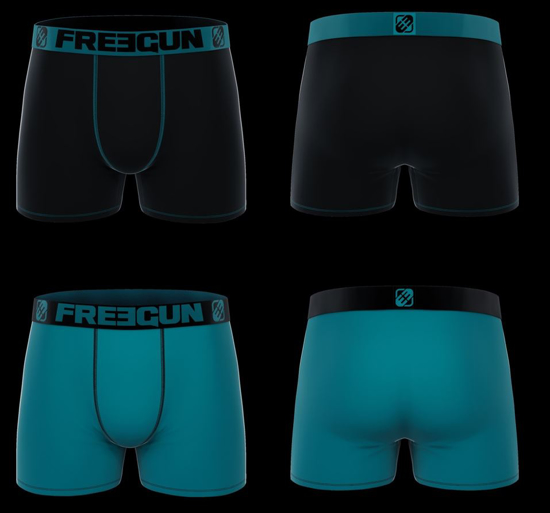 FREEGUN m spodnje perilo FGRITBCX2BLKPET COTTON black/petrol