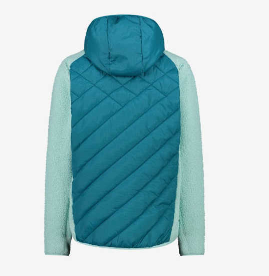 CMP ž jakna 34P2386 40ES JACKET HYBRID FIX HOOD teal acqua