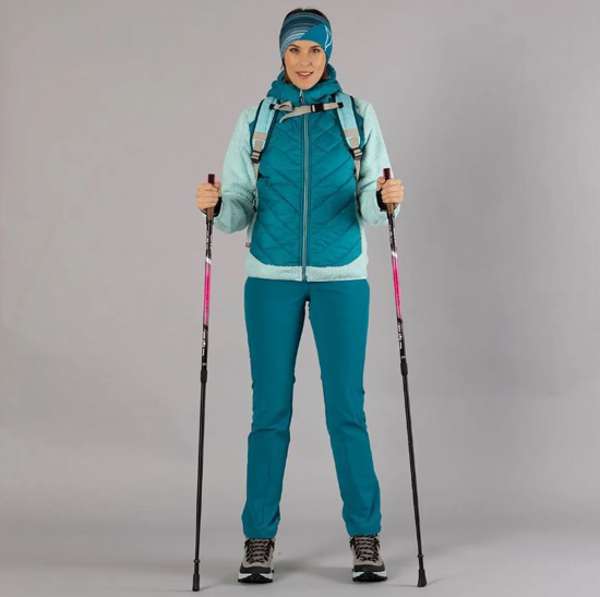 CMP ž jakna 34P2386 40ES JACKET HYBRID FIX HOOD teal acqua