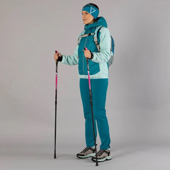 CMP ž jakna 34P2386 40ES JACKET HYBRID FIX HOOD teal acqua