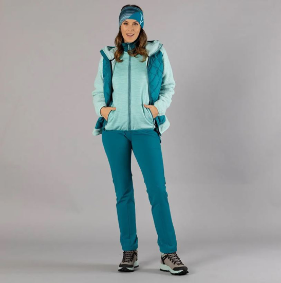 CMP ž jakna 34P2386 40ES JACKET HYBRID FIX HOOD teal acqua