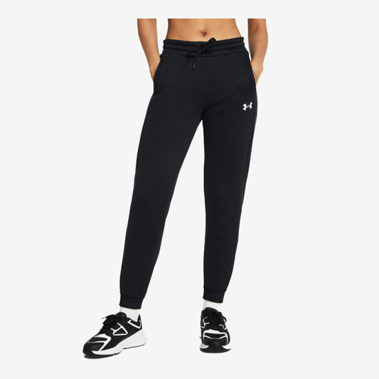 UNDER ARMOUR ž hlače 1386510-001 ARMOUR FLEECE JOGGERS black white