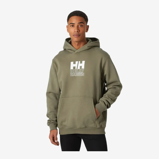 HELLY HANSEN m kapucar 54158 421 COTTON FLEECE GRAPHIC HOODIE lav green