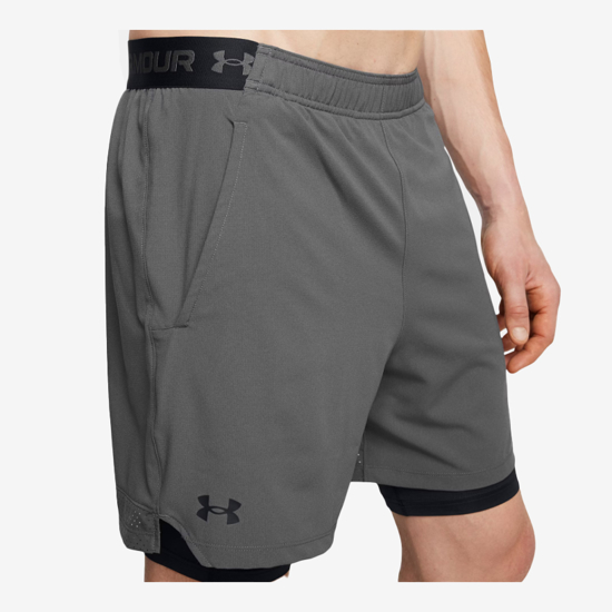 UNDER ARMOUR m hlače 1373764-025 VANISH WOVEN 2IN1 SHORTS gray