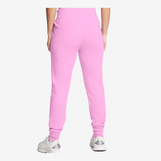 UNDER ARMOUR ž hlače 1379438-638 RIVAL FLEECE JOGGERS stellar pink white