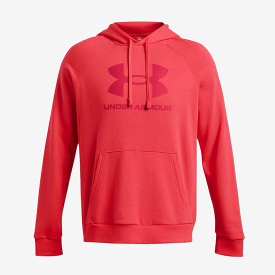 UNDER ARMOUR  m kapucar 1379758-713 UA RIVAL FLEECE LOGO HOODIE racer red inferno red