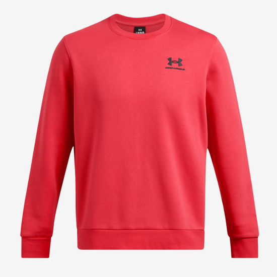 UNDER ARMOUR m pulover 1374250-713 UA ICON FLEECE CREW racer red black