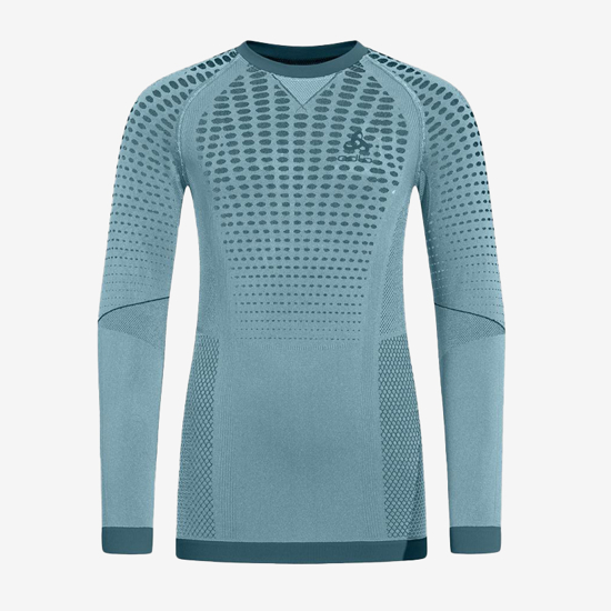 ODLO otr perilo majica 183139 21090 PERFORMANCE WARM KIDS' LONG SLEEVE BASE LAYER TOP provinc blue