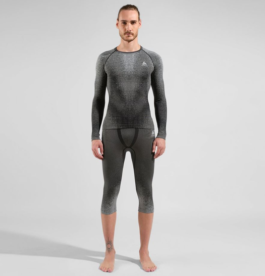 ODLO m spodnje perilo majica 196292 15000 THE POW BLACKCOMB BASE LAYER CREW black grey