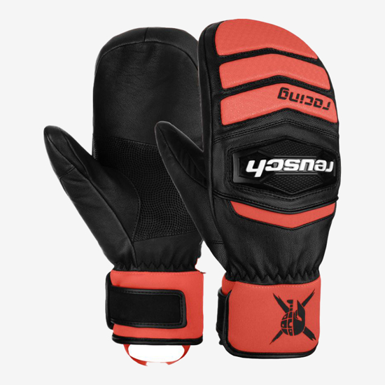 REUSCH otr smučarske rokavice 6271411 7809 WORLDCUP WARRIOR GS JUNIOR MITTEN black fluo red