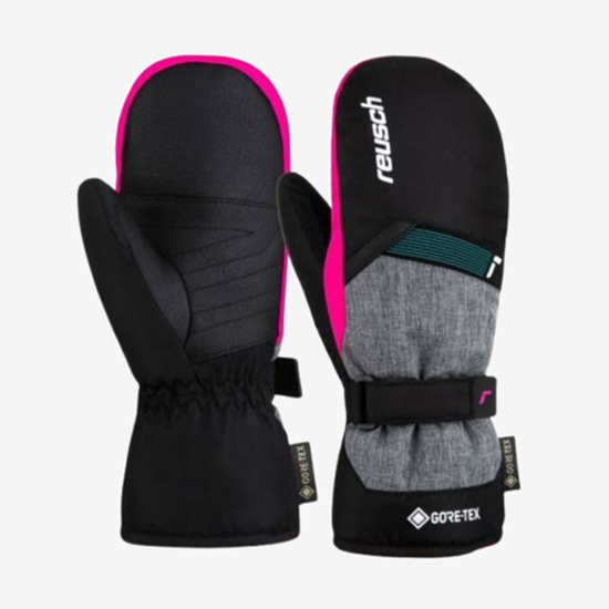 REUSCH otr smučarske rokavice 6261605 7771 FLASH GORE-TEX JUNIOR MITTEN black pink