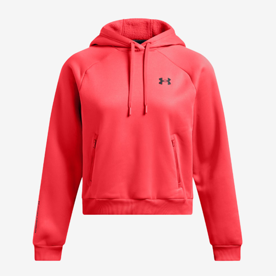 UNDER ARMOUR ž kapucar 1386504-713 ARMOUR FLEECE PRO HOODIE racer red black