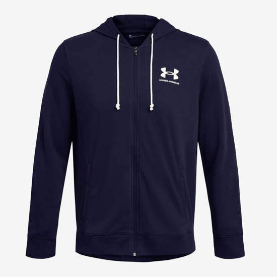 UNDER ARMOUR m jopica 1370409-410 RIVAL TERRY FULL-ZIP midnight navy onyx white