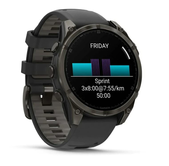 GARMIN športna ura FENIX® 8 010-02904-21 amoled/sapphire/titan dlc/black silikon