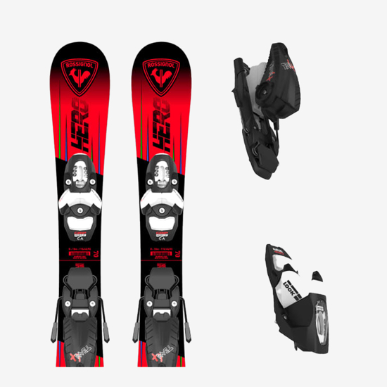 ROSSIGNOL otr smučarski set RANWE01 HERO KID+ TEAM 4 red black