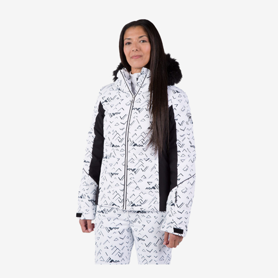 ROSSIGNOL ž smučarska bunda RLNWJ24 100 STACI PRINT PUFFY JACKET white